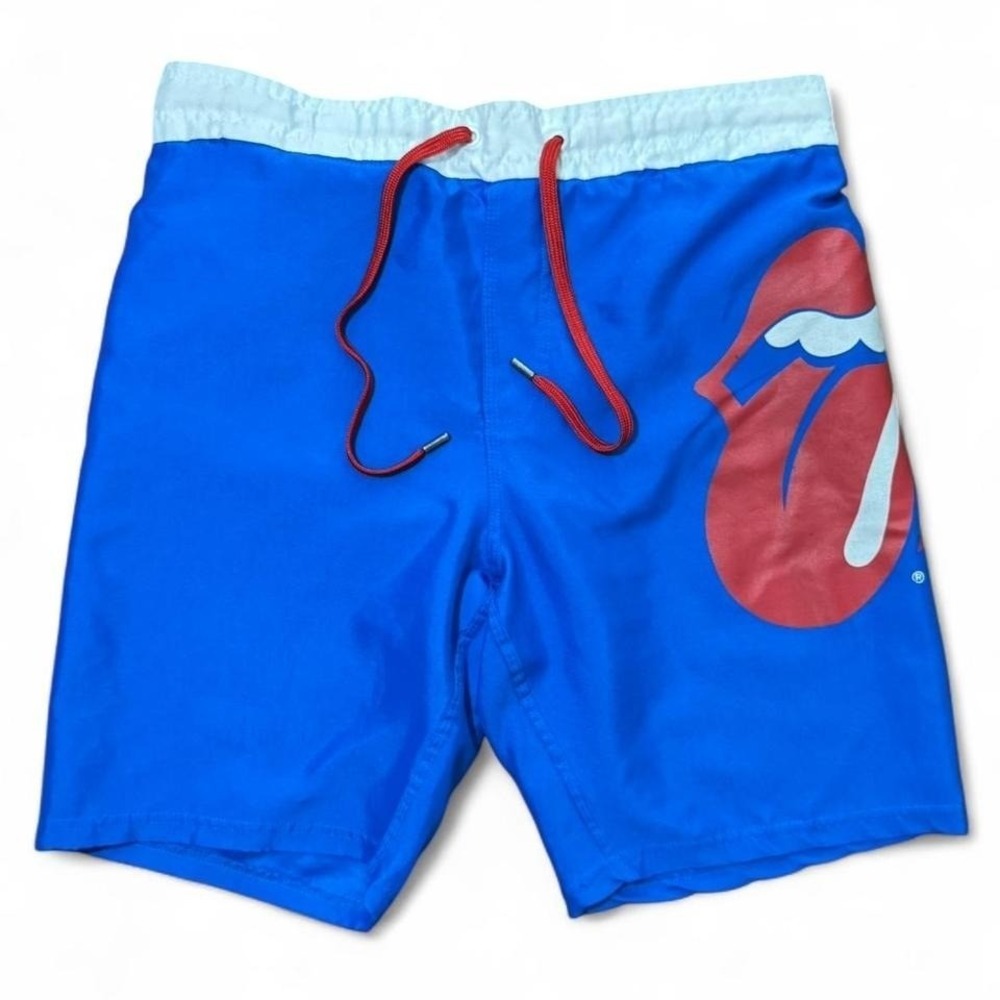 2019 The Rolling Stones Rock Band Swim Trunk Merch Shorts Med 32"